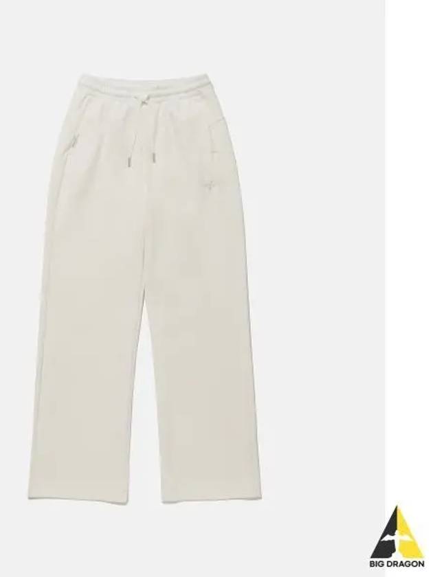 Women s Cotton Modal Straight Fit Pants Ivory SP322UFP89 - DESCENTE - BALAAN 1