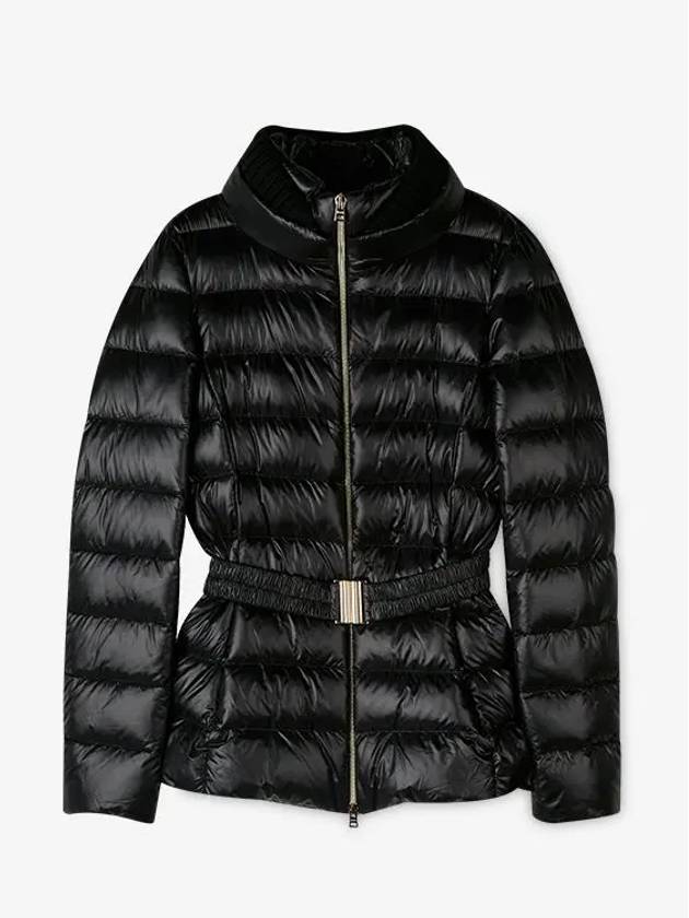 Women's Claudia Goose Down Natural Fur Padded Jacket Black - HERNO - BALAAN 4