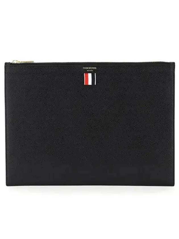 Medium Document Holder Clutch Bag Black - THOM BROWNE - BALAAN 2