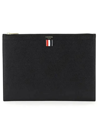 Medium Document Holder Clutch Bag Black - THOM BROWNE - BALAAN 2