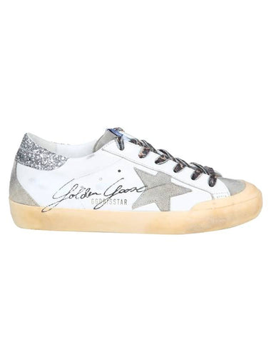 Superstar Logo Print Calfskin Low Top Sneakers White - GOLDEN GOOSE - BALAAN 1