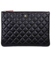 Classic Lambskin Gold Plated Medium Clutch Bag Black - CHANEL - BALAAN 1