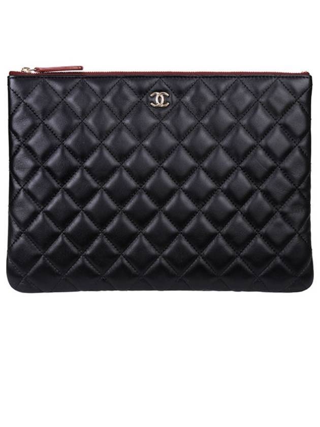 Classic Lambskin Gold Plated Medium Clutch Bag Black - CHANEL - BALAAN 1