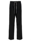 Drawstring Cotton High Waist Pants Black - MAISON MARGIELA - BALAAN 2