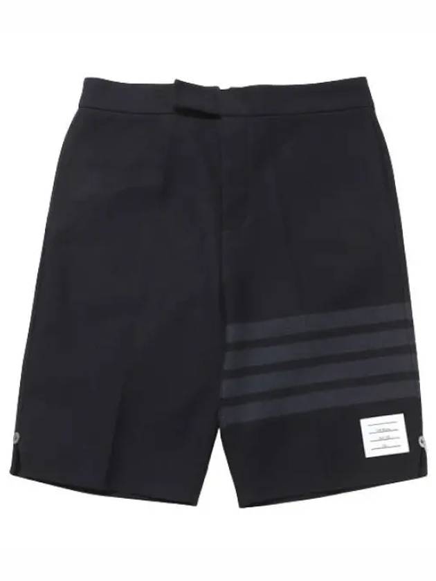 Tonal diagonal stripe double face tech twill shorts short pants - THOM BROWNE - BALAAN 1