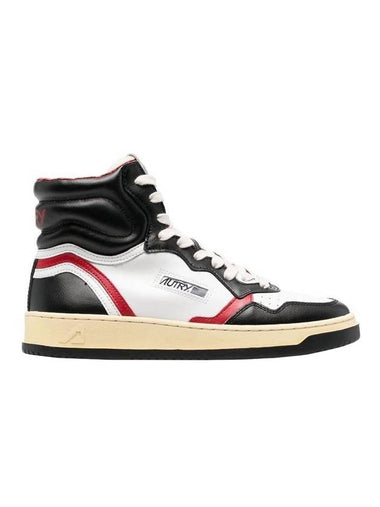 Liberty High Top Sneakers Black White Red - AUTRY - BALAAN 1