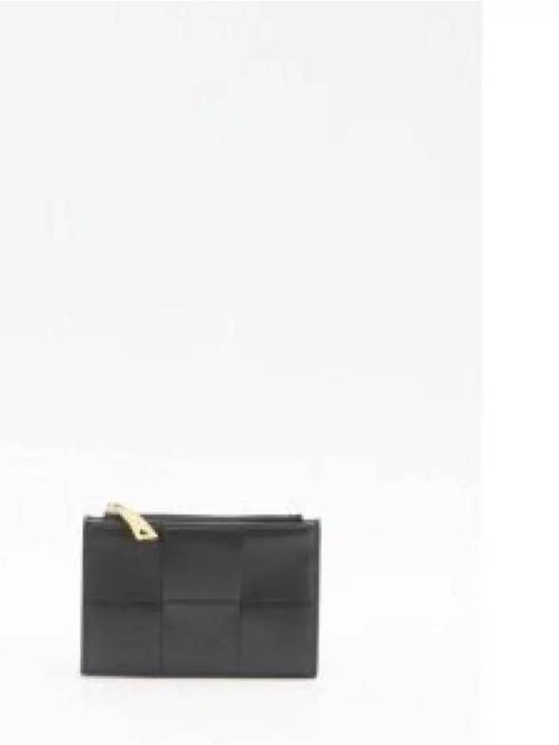 Intrecciato Cassette Zipper Card Wallet Black - BOTTEGA VENETA - BALAAN 2