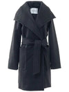 Rialto Robe Single Coat Black - MAX MARA - BALAAN 2