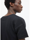 24 ss Pleated T-Shirt HP39JK420 15 BLACK B0110972488 - ISSEY MIYAKE - BALAAN 1