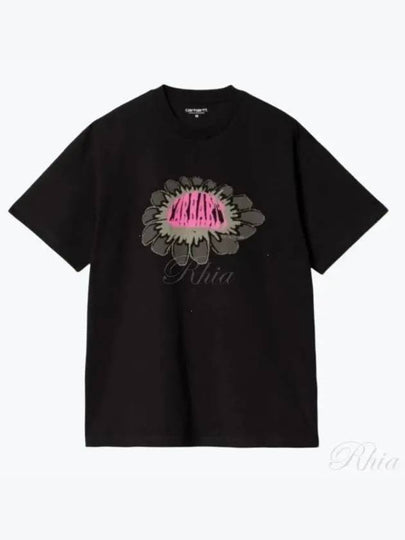 Pixel Flower Short Sleeve T-Shirt Black - CARHARTT WIP - BALAAN 2