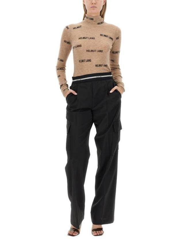 Logo Turtleneck Beige - HELMUT LANG - BALAAN 3