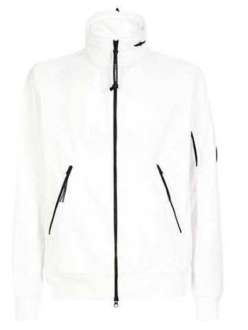 Lens Wappen Soft Shell Zip-Up Jacket White - CP COMPANY - BALAAN 1