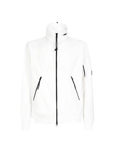 Lens Wappen Soft Shell Zip-Up Jacket White - CP COMPANY - BALAAN 1