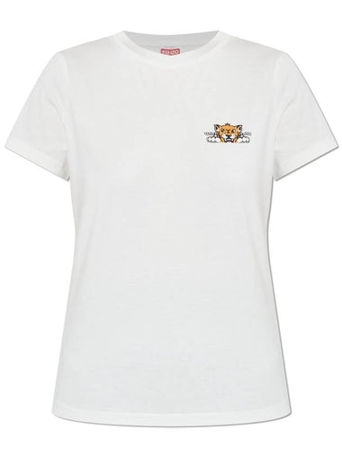 Kenzo T-shirt With Tiger Motif, Women's, White - KENZO - BALAAN 1