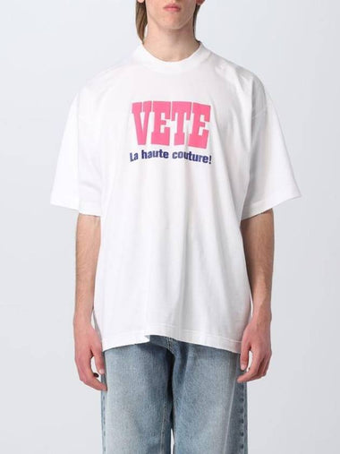 La Haute Couture Short Sleeve T-Shirt White - VETEMENTS - BALAAN 1