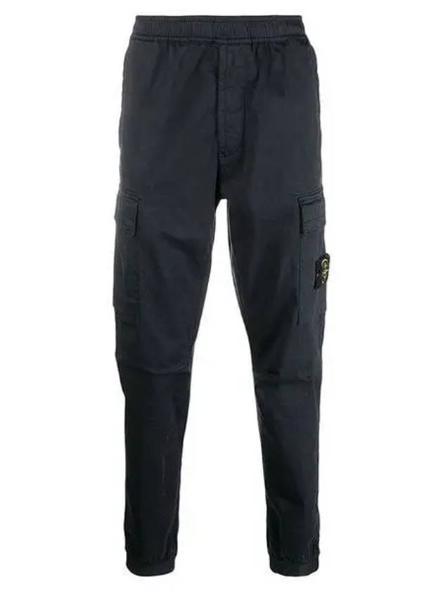 Men's Wappen Patch Straight Pants Navy - STONE ISLAND - BALAAN 2