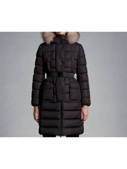 Khloe Long Down Jacket Black - MONCLER - BALAAN 2