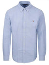 Embroidery Pony Oxford Long Sleeve Shirt Blue - POLO RALPH LAUREN - BALAAN 2