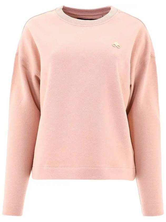 Women's Logo Hayden Brushed Sweatshirt Pink - MOOSE KNUCKLES - BALAAN 3