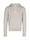 Chillax Fox Patch Classic Hoodie Grey Melange - MAISON KITSUNE - BALAAN 2