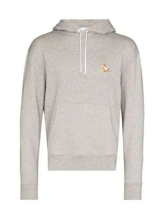 Chillax Fox Patch Classic Hoodie Grey Melange - MAISON KITSUNE - BALAAN 2