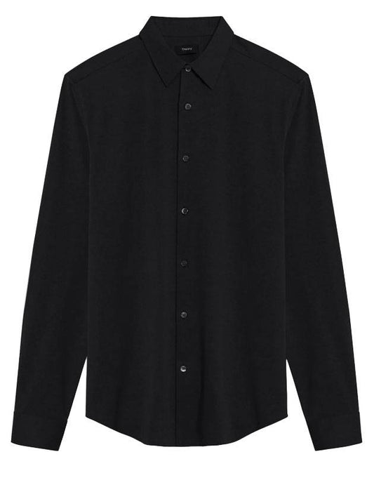 Sylvine Long Sleeve Shirt Black - THEORY - BALAAN.