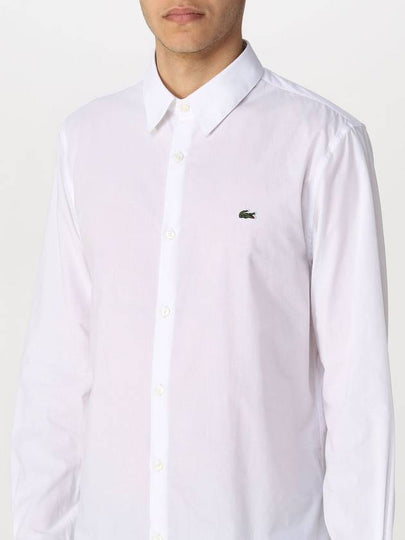 Men's Regular Fit Premium Long Sleeve Shirt White - LACOSTE - BALAAN 2