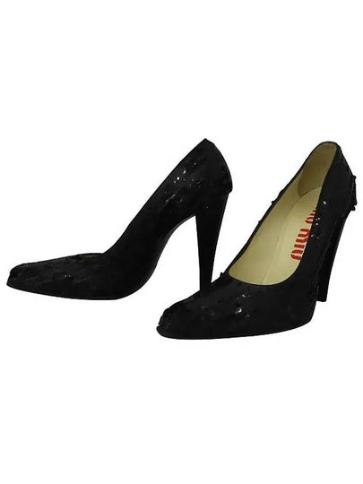 Smith Market Used Luxury Black Shoes Women s - MIU MIU - BALAAN 2