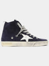 Leather Francy High Top Sneakers Night Blue - GOLDEN GOOSE - BALAAN 4