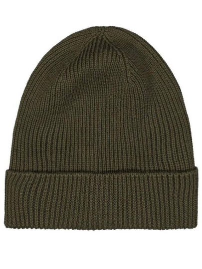 Logo Men's Beanie Khaki 3B70500 A9342 - MONCLER - BALAAN 2