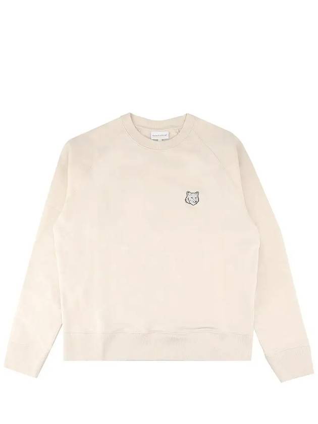 Bold Fox Head Patch Oversized Sweatshirt Beige - MAISON KITSUNE - BALAAN 3