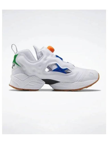 Instapump Fury 95 Low Top Sneakers White Blue Orange - REEBOK - BALAAN 1