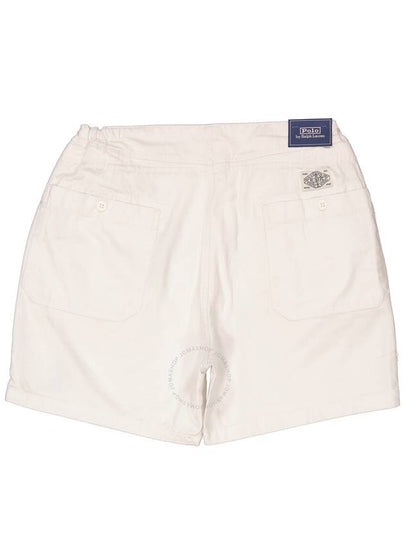 Polo Ralph Lauren White Twill Rugby Shorts, Size Medium - POLO RALPH LAUREN - BALAAN 2