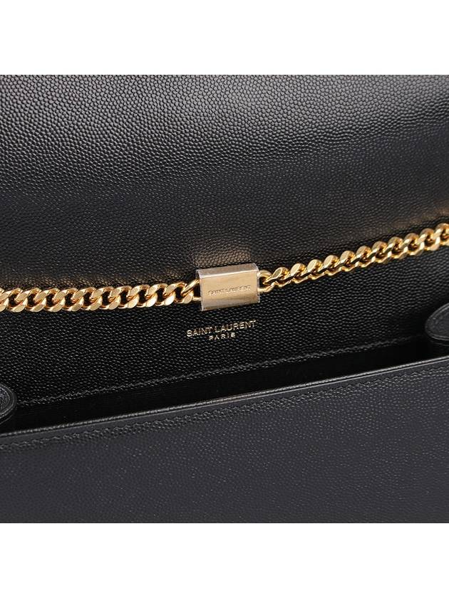 Monogram Kate Chain Gold Hardware Medium Cross Bag Black - SAINT LAURENT - BALAAN 9