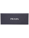 Logo Saffiano Leather Key Holder Black - PRADA - BALAAN 8