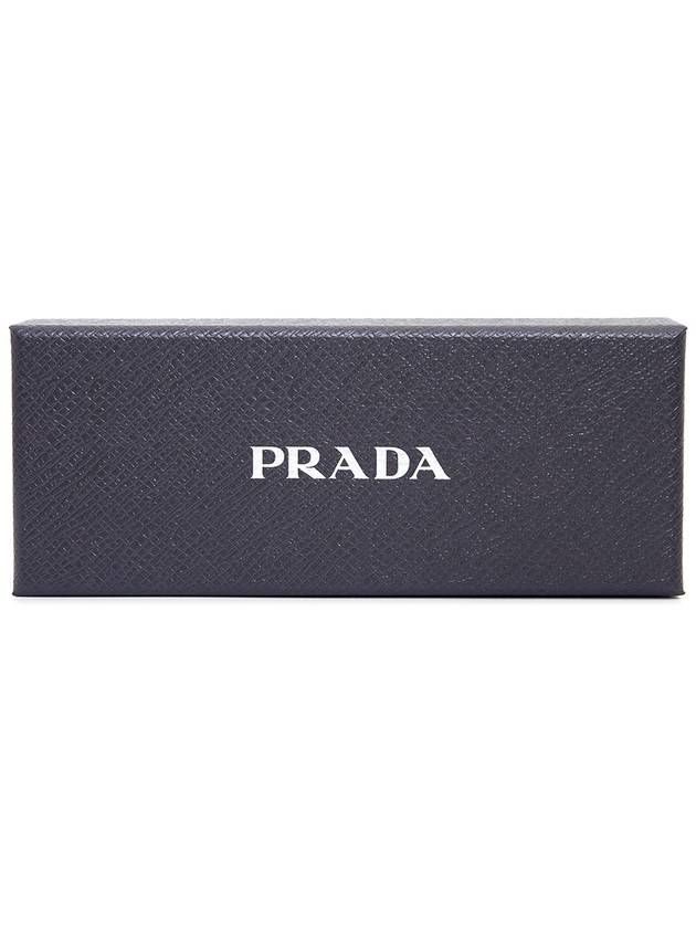 Logo Saffiano Leather Key Holder Black - PRADA - BALAAN 8