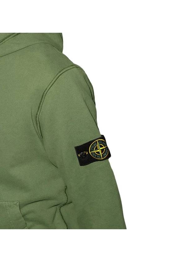 Wappen Patch Brushed Cotton Fleece Hoodie Khaki - STONE ISLAND - BALAAN 5