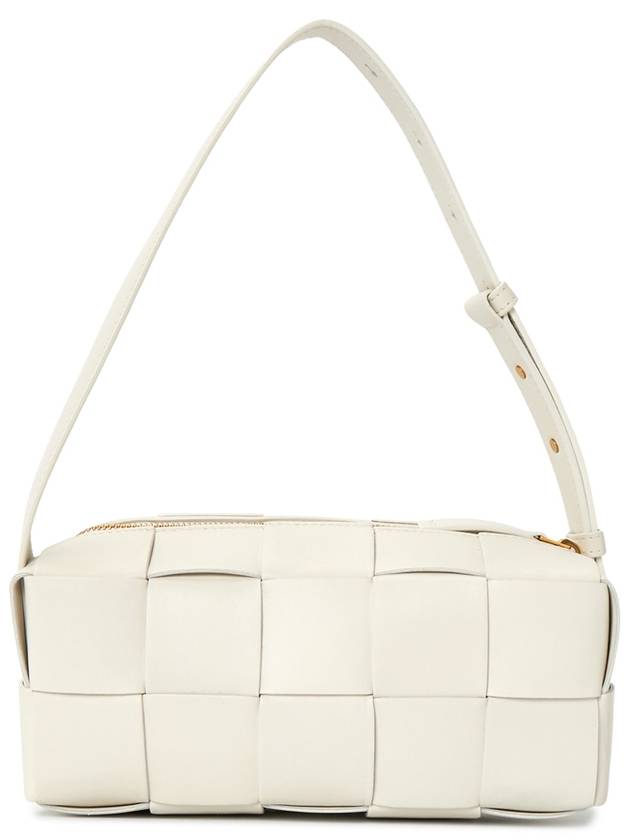 Brick Cassette Intrecciato Small Shoulder Bag White - BOTTEGA VENETA - BALAAN 5