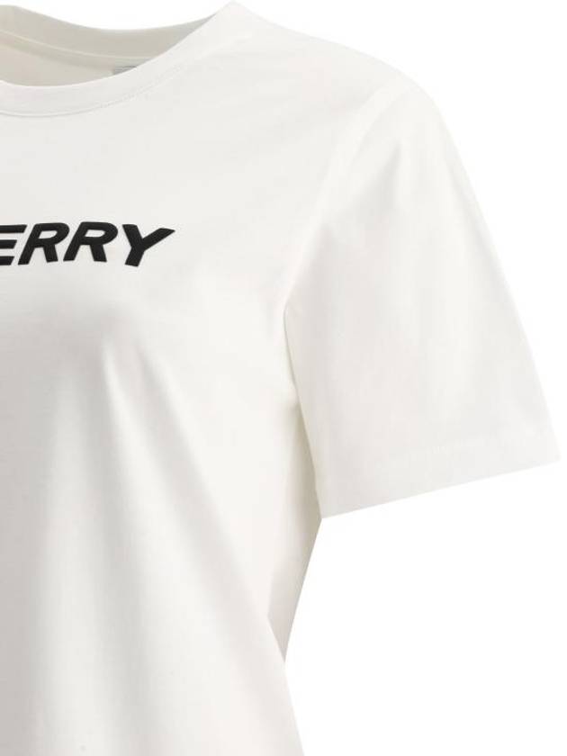 Logo Print Cotton Short Sleeve T-Shirt White - BURBERRY - BALAAN 5