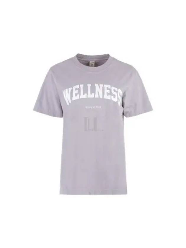 Wellness Logo Print Cotton Short Sleeve T-Shirt Lilac - SPORTY & RICH - BALAAN 2