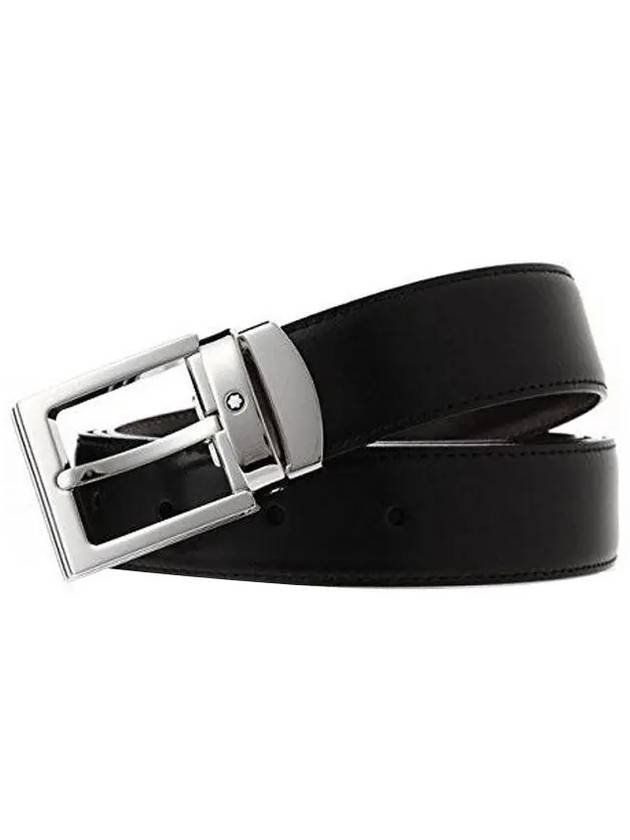 Classic Reversible Leather Belt Black Brown - MONTBLANC - BALAAN 4