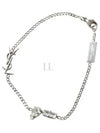 Opyum Charm Bracelet In Metal And Rhinestone Oxidized Silver - SAINT LAURENT - BALAAN 2