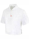 Women's Collar Crop Short Sleeve Polo Shirt White - NIKE - BALAAN 3
