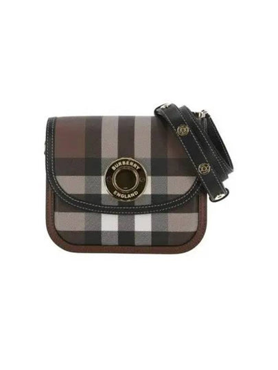 Elizabeth Check Leather Small Shoulder Bag Brown - BURBERRY - BALAAN 2