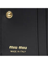 gold logo leather wallet - MIU MIU - BALAAN 6