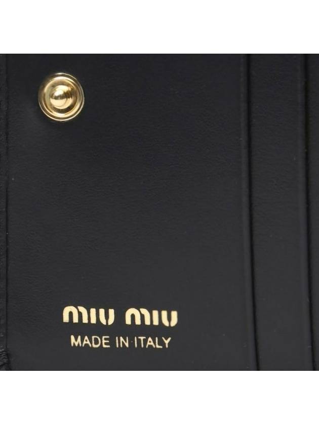 gold logo leather wallet - MIU MIU - BALAAN 6