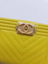 Boy Chevron Zipper Card Wallet Lime - CHANEL - BALAAN 7