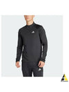 1/4 Zip-Up Training Long Sleeve T-Shirt Black - ADIDAS - BALAAN 2