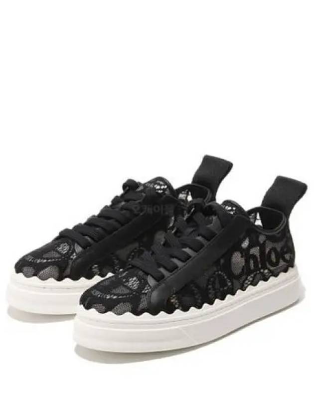 Lauren Lace Low Top Sneakers Black - CHLOE - BALAAN 2