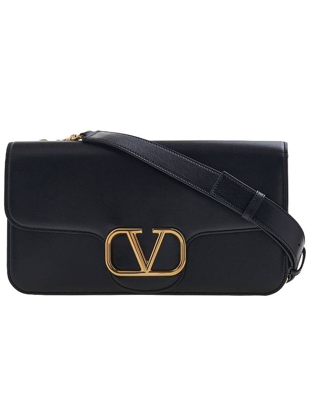 V Logo Signature Cross Bag Black - VALENTINO - BALAAN 1